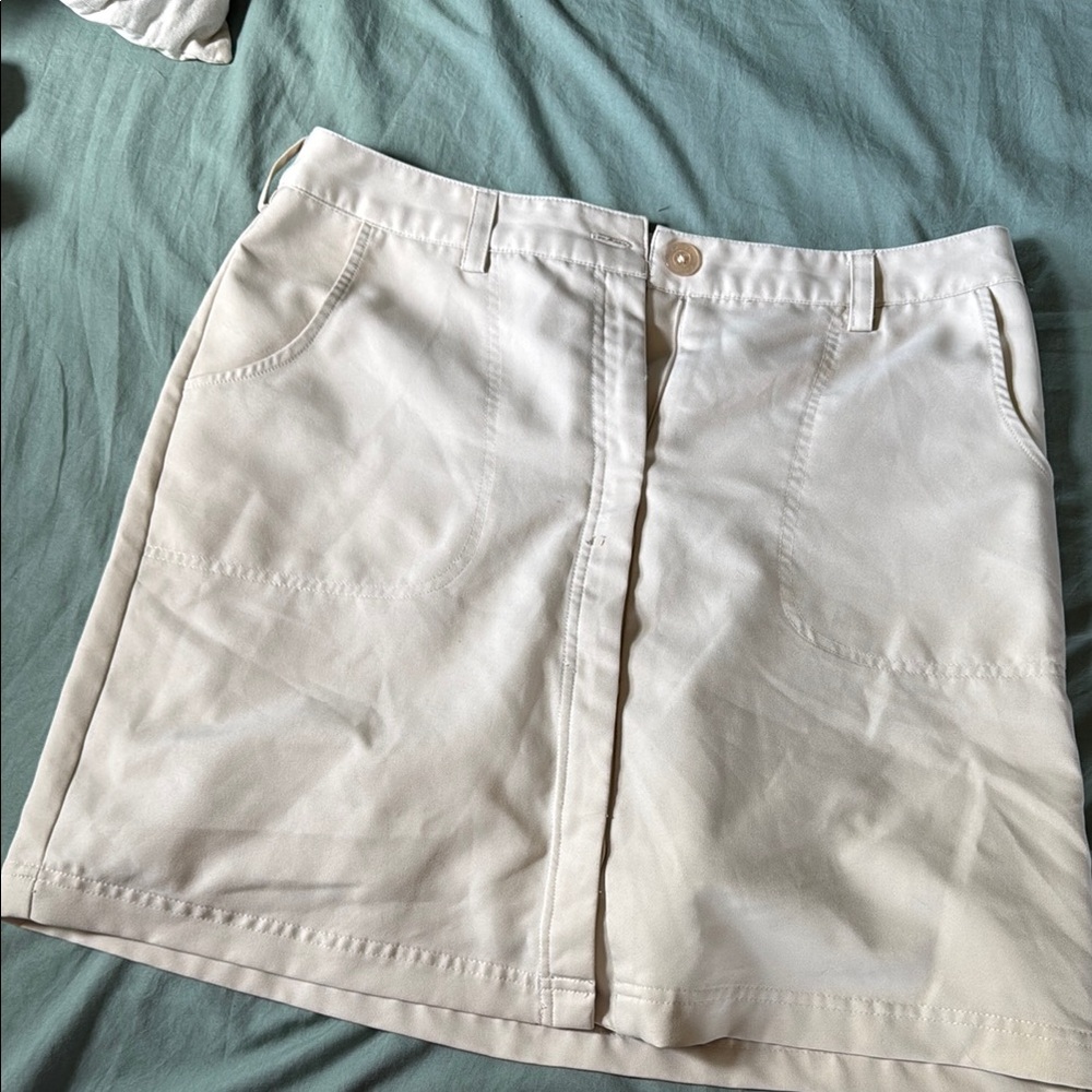 Stylish Cream Mini Skort